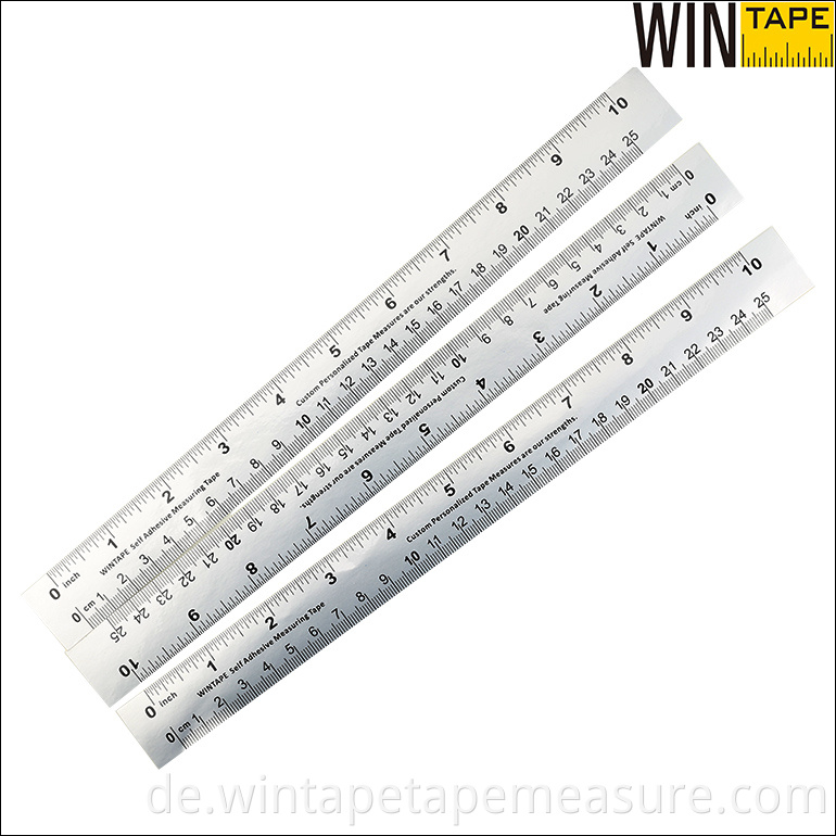 Wintape (25 mm) Breiter Tisch Klebemaßband Lineal Selbstklebendes Maßband 10 Zoll 25 cm Kurz 25 cm lang 1 Zoll